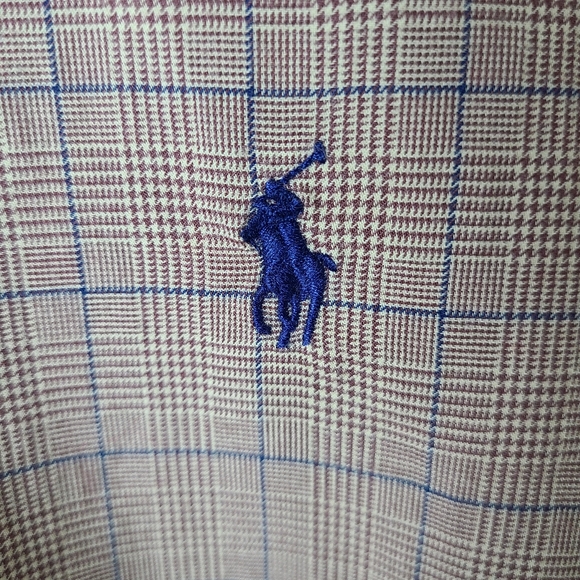 Polo Ralph Lauren Brown Tan Plaid Button-Down Cotton Shirt - Picture 7 of 9